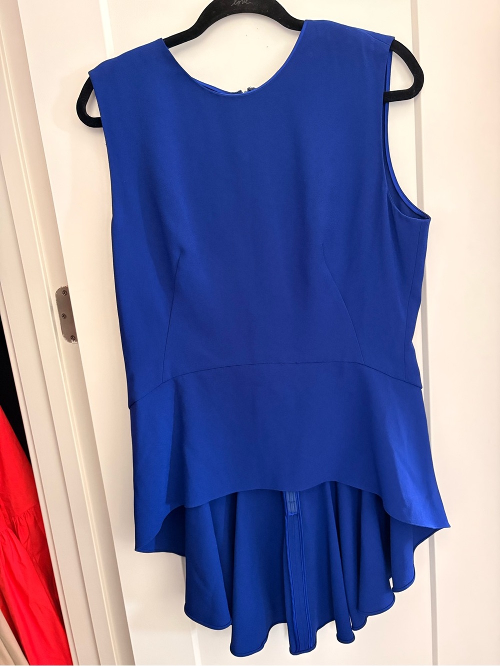 Elie Tahari Cobalt Blue Sleeveless Peplum Top